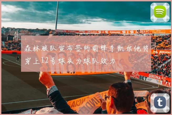 森林狼队宣布签约前锋李凯尔他将穿上12号球衣为球队效力