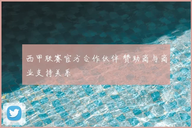 西甲联赛官方合作伙伴 赞助商与商业支持关系
