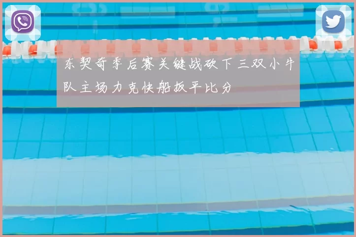 东契奇季后赛关键战砍下三双小牛队主场力克快船扳平比分